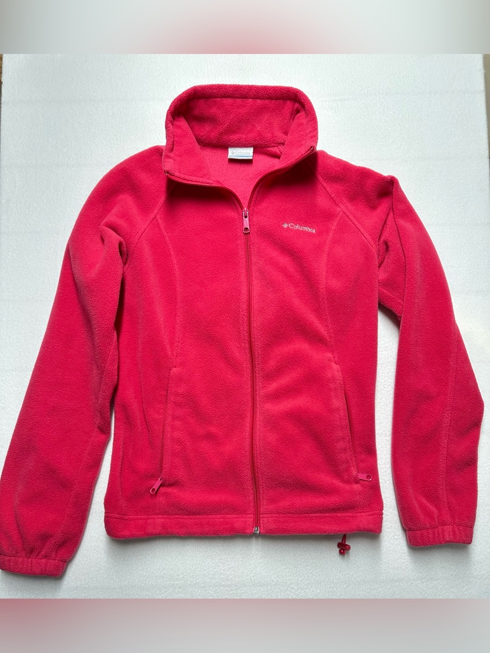 Columbia Women’s Full Zip Fleece Jacket Pink Size M Outdoor Hiking